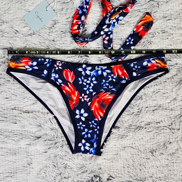 CUPSHE | OPEN FRONT WRAP TIE FLORAL BIKINI - NWT! - Picture 10 of 11